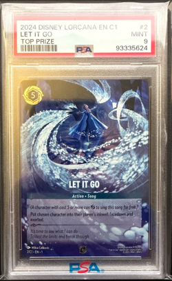 Disney Lorcana - Let It Go - Top Prize Promo - PSA 9 - Image 1