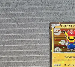 Mario Pikachu Holo 293/XY-P Promo Pokemon Card Japanese Vintage Rare LP - Image 3