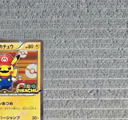 Mario Pikachu Holo 293/XY-P Promo Pokemon Card Japanese Vintage Rare LP - Image 4