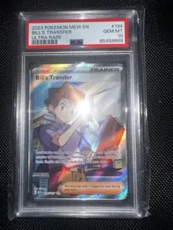 Pokemon 151 TCG Card Bill's Transfer Trainer Holo Ultra Rare 194/165 PSA 10 Gem - Image 1