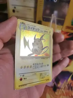 Pokemon Karte Card Raichu Mysterious Of Fossil Rare Holo Wotc japanese Exc+ - Image 3