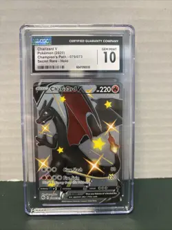 Charizard v CGC 10 Champion's Path Secret Rare Card 079/073 Pokemon TCG - Image 1