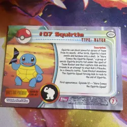 Squirtle #07 Red Logo Topps Pokemon Card Mp - Image 2