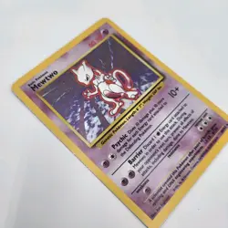Pokemon TCG Mewtwo 10/102 Base Set Original Vintage Holo Card WOTC 1999 MP - Image 4