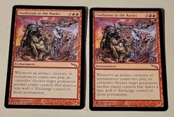 2x Confusion in the Ranks Mirrodin Regular Magic Mtg NM-LP Rare - Image 1