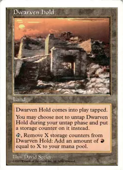 1997 Magic The Gathering Fifth Edition Dwarven Hold #414 Light Play - Image 1