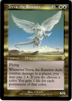 2000 Magic The Gathering Invasion Treva, the Renewer #280 Light Play - Image 1