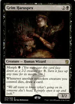 2014 Magic The Gathering Khans of Tarkir Grim Haruspex #73 Light Play - Image 1
