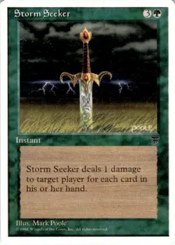 1995 Magic The Gathering Chronicles Storm Seeker #70 Light Play - Image 1