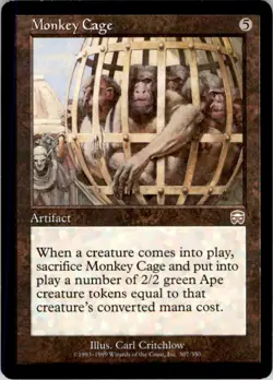 1999 MTG Mercadian Masques Monkey Cage #307 LP - Image 1