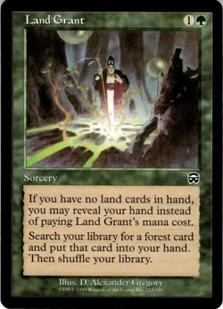 1999 Mercadian Masques Land Grant #255 Light Play - Image 1