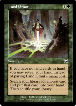 1999 Mercadian Masques Land Grant #255 Light Play - Image 1