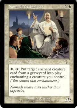 2002 Magic The Gathering Judgment Nomad Mythmaker #15 Light Play - Image 1