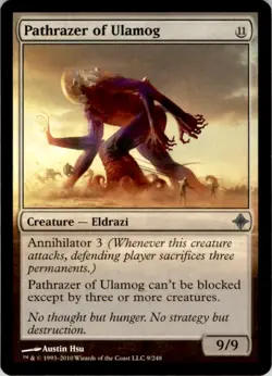 2010 Magic The Gathering Rise of the Eldrazi Pathrazer of Ulamog #9 Light Play - Image 1