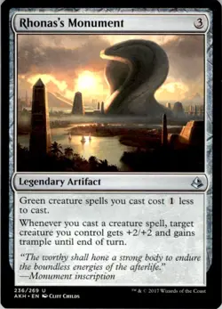 2017 Magic The Gathering Amonkhet Rhonas's Monument #236 Light Play - Image 1