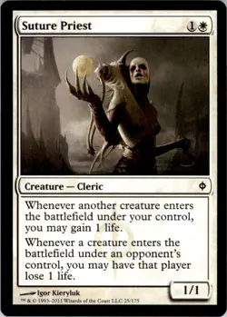 2011 Magic The Gathering Phyrexia Suture Priest #25 Light Play - Image 1