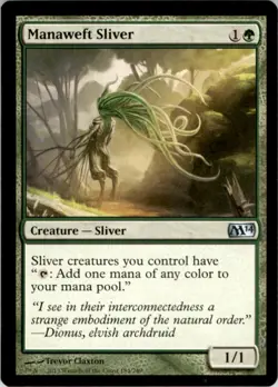 2013 Magic The Gathering Magic 2014 Manaweft Sliver #184 Light Play - Image 1