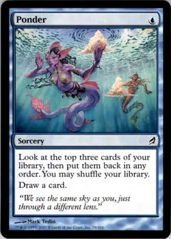 2007 Magic The Gathering Lorwyn Ponder #79 Light Play - Image 1