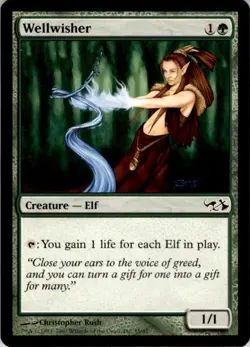 2007 Duel Decks: Elves vs. Goblins Wellwisher #15 Light Play - Image 1