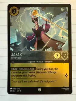 Disney Lorcana Fabled TCG Card Common Foil JAFAR - Royal Vizier #181/204 - Image 1