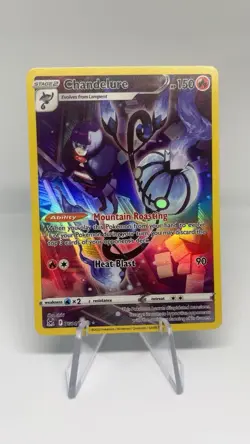 Pokemon TCG Sword & Shield Lost Origin Chandelure Ultra Rare Card TG04/TG30 - Image 1