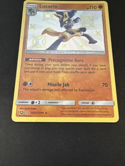 Lucario SV22/SV94 Hidden Fates: Shiny Vault Holo 2019 Pokemon Card NM - Image 3