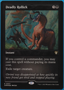 Deadly Rollick (ETCHED) FOIL Commander Masters NM Etched CARD (502114) ABUGames - Image 1
