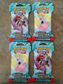 4 Sealed Pokemon Trading Card Games Scarlett And Violet Journey Together - Image 1
