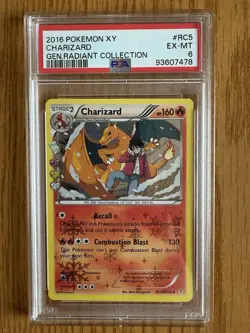 Pokemon XY Generations Radiant Collection Charizard Holo Card #RC5/RC32 PSA 6 - Image 1