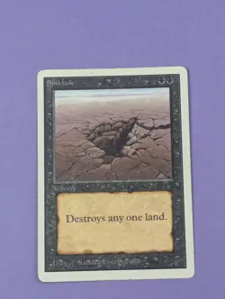 MTG Magic The Gathering: Unlimited Edition- Sinkhole- Common- MP - Image 1