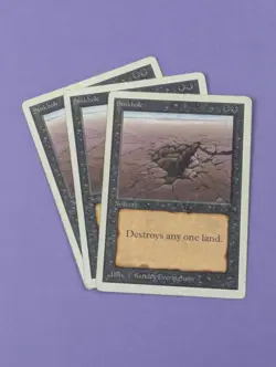 MTG Magic The Gathering: Unlimited Edition- Sinkhole- Common- MP - Image 3