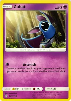 POKEMON CARD ZUBAT 54/149 NO 041 BAT POKEMON TCG CCG - Image 1