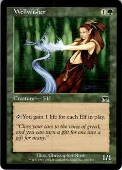 2002 Magic The Gathering Onslaught Wellwisher #300 Light Play - Image 1