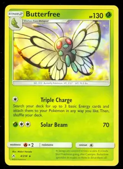 POKEMON CARD BUTTERFREE 4/214 NO 012 BUTTERFLY POKEMON TCG CCG - Image 1