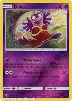 POKEMON CARD REVERSE HOLO JYNX 38/73 NO 124 HUMAN SHAPE POKEMON TCG CCG - Image 1