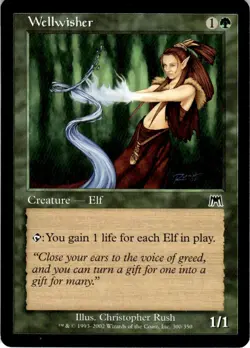 2002 Magic The Gathering Onslaught Wellwisher #300 Light Play - Image 1