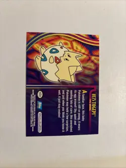2001 Topps Pokemon Johto Series #175 Togepi- blue label NM - Image 2
