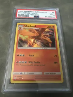 2019 Pokemon Sun & Moon Detective Pikachu Charizard Holo #5/18 PSA 9 - Image 1