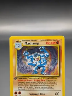 1st Edition Machamp 8/102 Base Set Holo Rare Vintage 1999 Pokemon Card Free Ship - Image 2