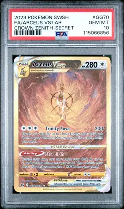 2023 POKEMON SWORD & SHIELD CROWN ZENITH SECRET FULL ART/ARCEUS VSTAR PSA 10 - Image 1