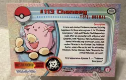 Chansey Topps Chrome Pokemon TV Animation Edition Series 2 #113 2000 - Image 2