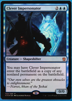 Clever Impersonator FOIL Khans of Tarkir NM Mythic Rare CARD (502107) ABUGames - Image 1