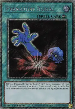 Yugioh Premature Burial RA03-EN103 - Platinum Secret Rare - Image 1