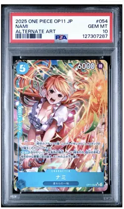 2025 One Piece - Nami (054) (Alternate Art) OP11-054 PSA 10 JP - Image 1