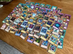 Vintage 1996 Yugioh 121 Cards Lot with Rare Holos Included - Image 2