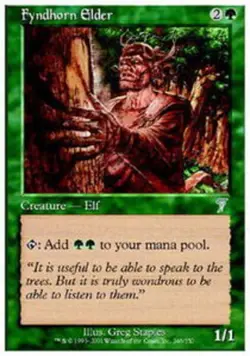 Fyndhorn Elder ~ Near Mint 7th Edition Seventh MTG Magic UltimateMTG Green Card - Image 1