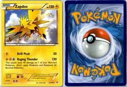 Pokemon Card - Zapdos 23/108 Roaring Skies Rare Heavily Played - Image 3