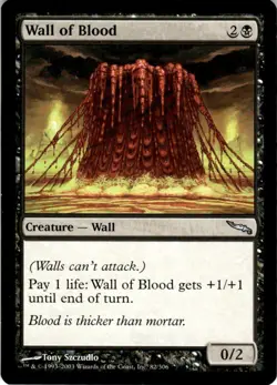 2003 Magic The Gathering Mirrodin Wall of Blood #82 Light Play - Image 1