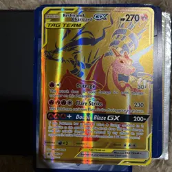 Pokemon TCG Reshiram & Charizard GX SM247 Halo Partner Card - Image 1