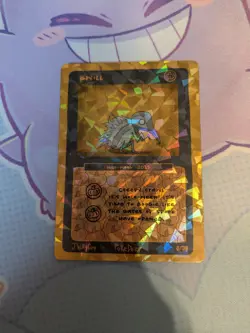 Pokederp Halloween Pokemon Fanart Card Kwill Cracked Ice Holo - Image 1